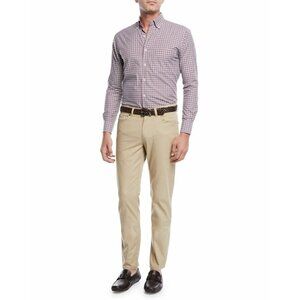 Peter Millar Mens Khaki Chino Pant Soft Touch Twill Trouser Beige Size 38x35 NEW